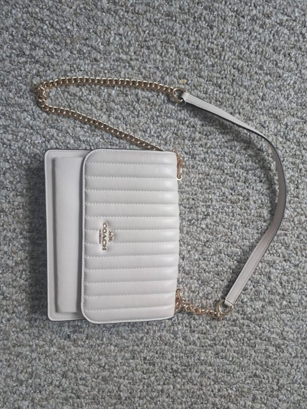 White Coach Klare Leather Crossbody Bag Women's